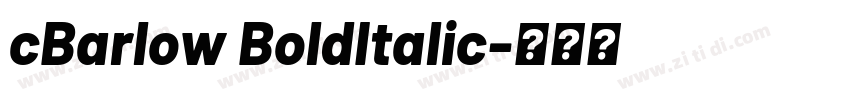 cBarlow BoldItalic字体转换